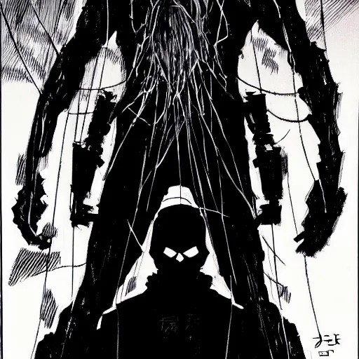 Image similar to Joe Biden looking sinister, by Tsutomu Nihei, highly detailed