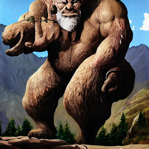 Prompt: mountain giant