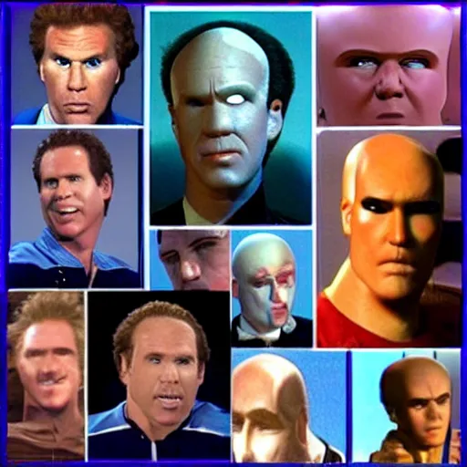 Image similar to will Ferrell as megamind