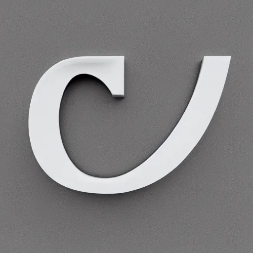 Prompt: 3d render of the letter a, white background