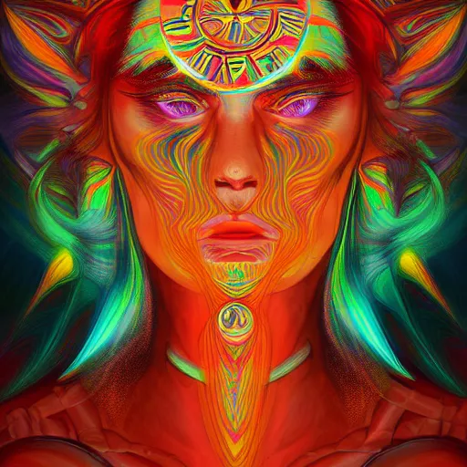 Image similar to visions of hildegard ancient psychedelic art, high resolution, digital painting, trending on artstation