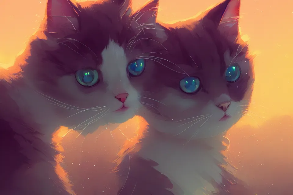 Image similar to beautiful render of cute cat, by victo ngai and andreas rocha and greg rutkowski, trending on artstation, unreal engine, 8 k hd wallpaperjpeg artifact, blur, artfact