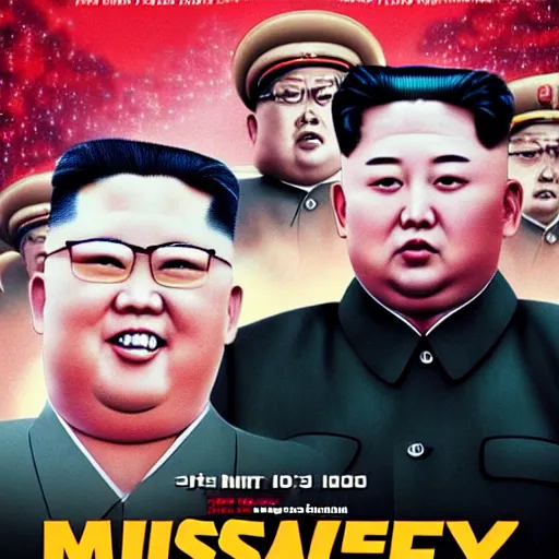 Image similar to movie poster of the movie : missile frenzy starring kim jong - un