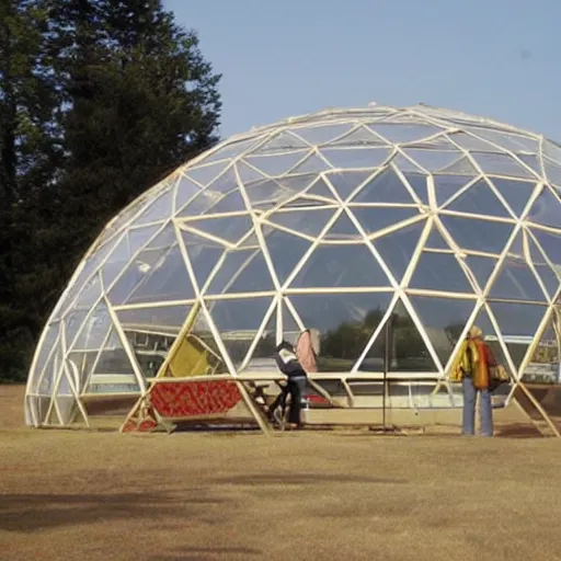 Image similar to geodesic dome by buckminster fuller