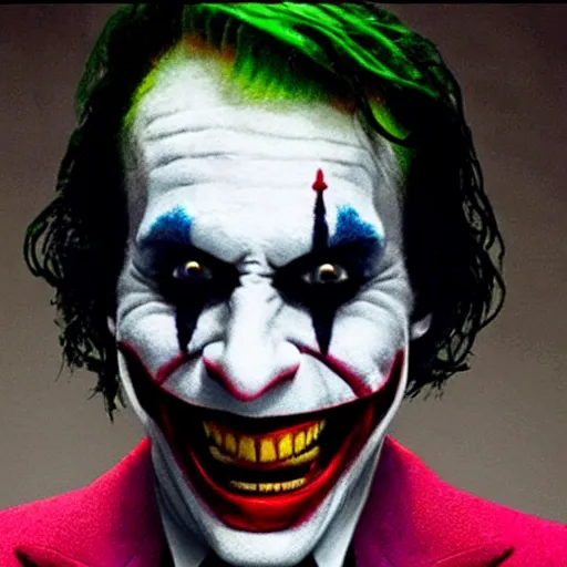 Prompt: film still of Aziz Ansari as joker in the new Joker movie