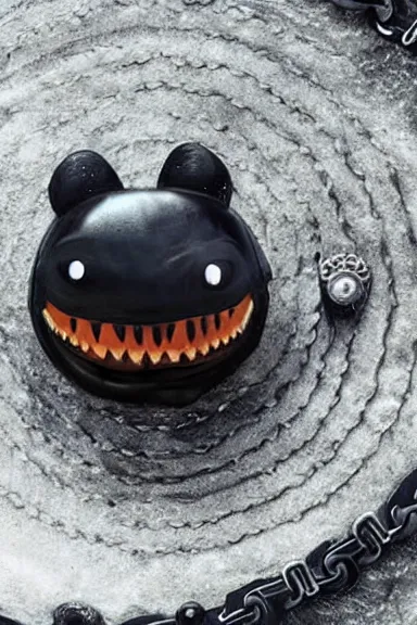 Image similar to very very intricate photorealistic photo of a chain chomp in an episode of game of thrones, photo is in focus with detailed atmospheric lighting, award - winning details