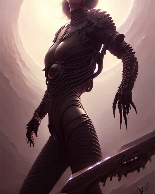 Image similar to Death is swallowed up in victory, artwork by artgerm, scifi, D&D, extraordinary phenomenon, fantasy, intricately detailed, elegant, digital painting, smooth, sharp focus, art by Greg Rutkowski and Ruth Asawa and Eric Wallis