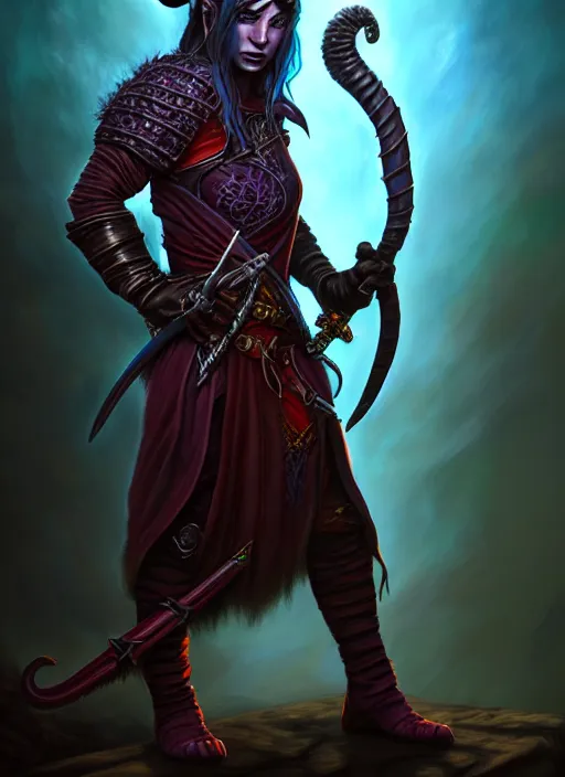 Prompt: tiefling bard, full body, hyper realistic, extremely detailed, dnd character art portrait, dark fantasy art, intricate fantasy painting, dramatic lighting, vivid colors, deviantart, artstation, by jeff easley.