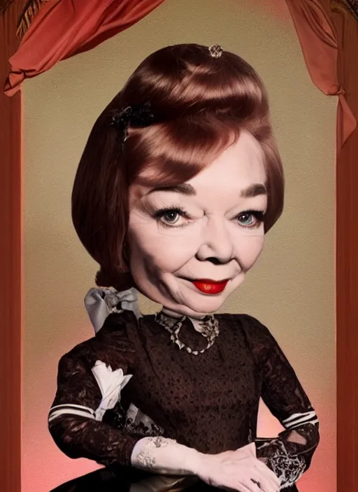 Prompt: a young shirley MacLaine as a mark ryden doll, detailed digital art, trending on Artstation