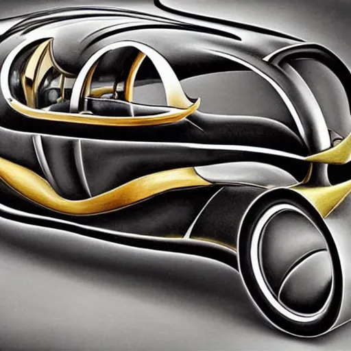 Prompt: automobile inspired by salvador dali,