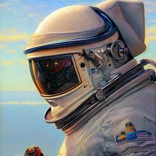 Image similar to full face profile view of Astronaut by Donato Giancola