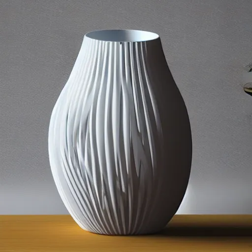 Prompt: FDM 3D printed vase, professional product photography, extremely beautiful, design award winner, 8k, 4k