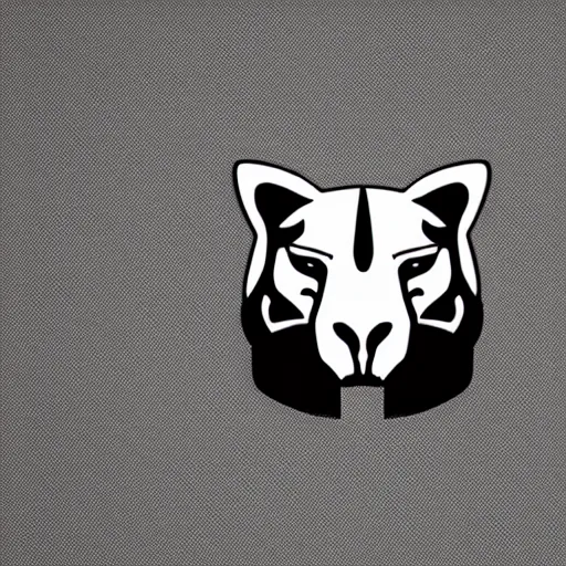 Prompt: a minimalist logo design of an intimidating jaguar head