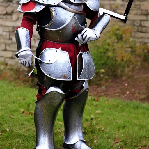 Prompt: mario in medieval knight armor