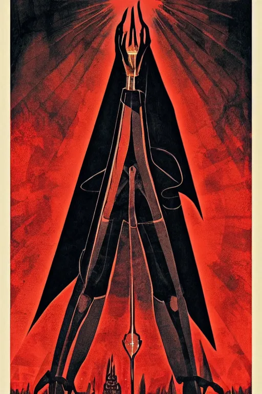 Prompt: Sauron in the style of 1984, Russian Communist posters