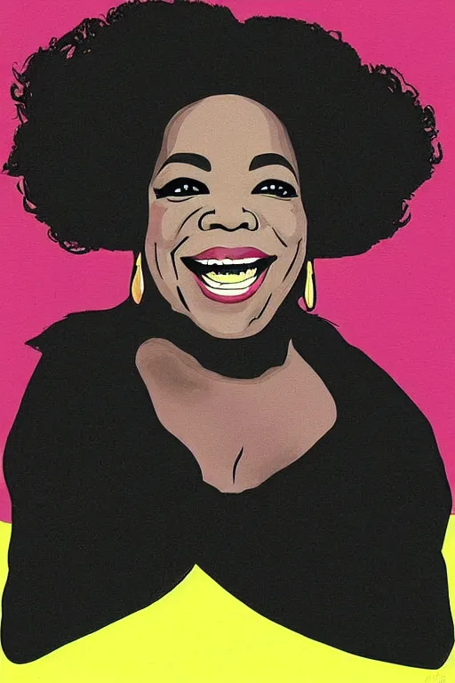 Image similar to “ oprah winfrey in the style of the art of hylics ”