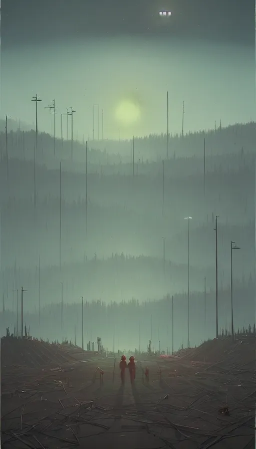 Prompt: the end of the world, by simon stalenhag