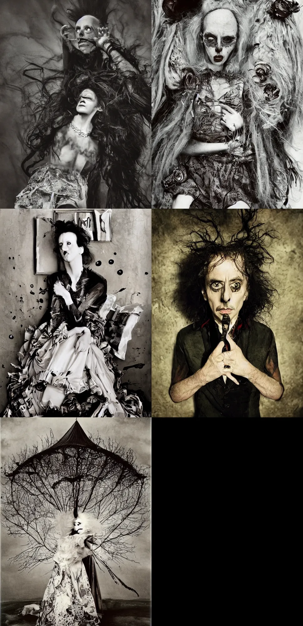 Prompt: Tim burton, dramatic photo, award winning photography, horror theme, high detail, photography by Annie Leibovitz