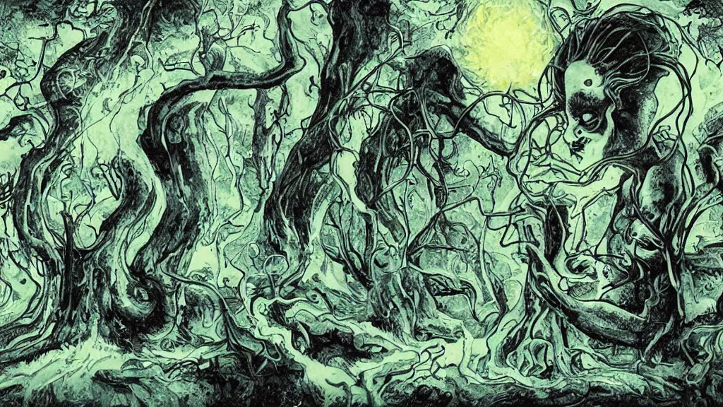 Image similar to pan's labyrinth radioactive inky peninsula