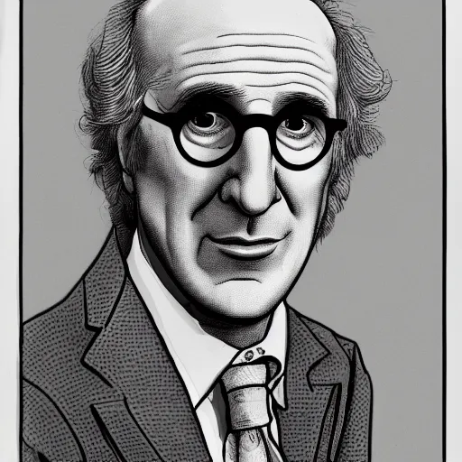 Image similar to larry david drawn by r. crumb