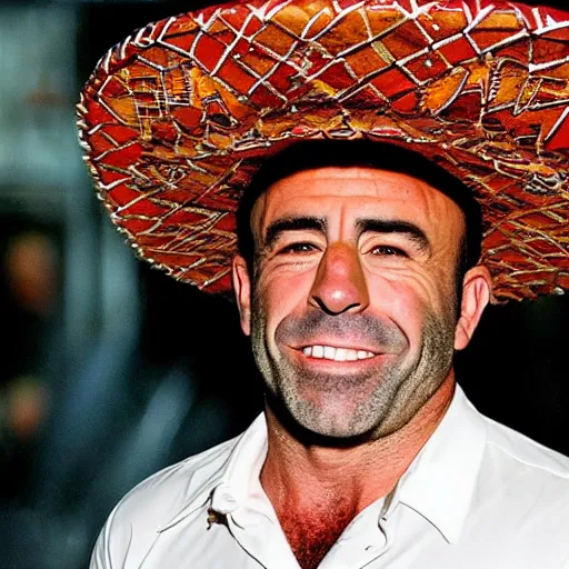 Prompt: joe rogan wearing a sombrero