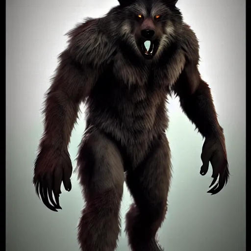 Prompt: cute handsome cuddly werewolf from van helsing unreal engine hyperreallistic render 8k character concept art masterpiece green