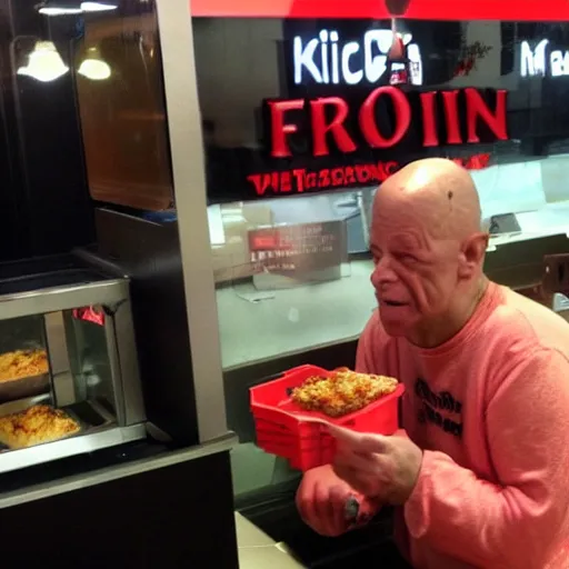 Image similar to gollum at kfc