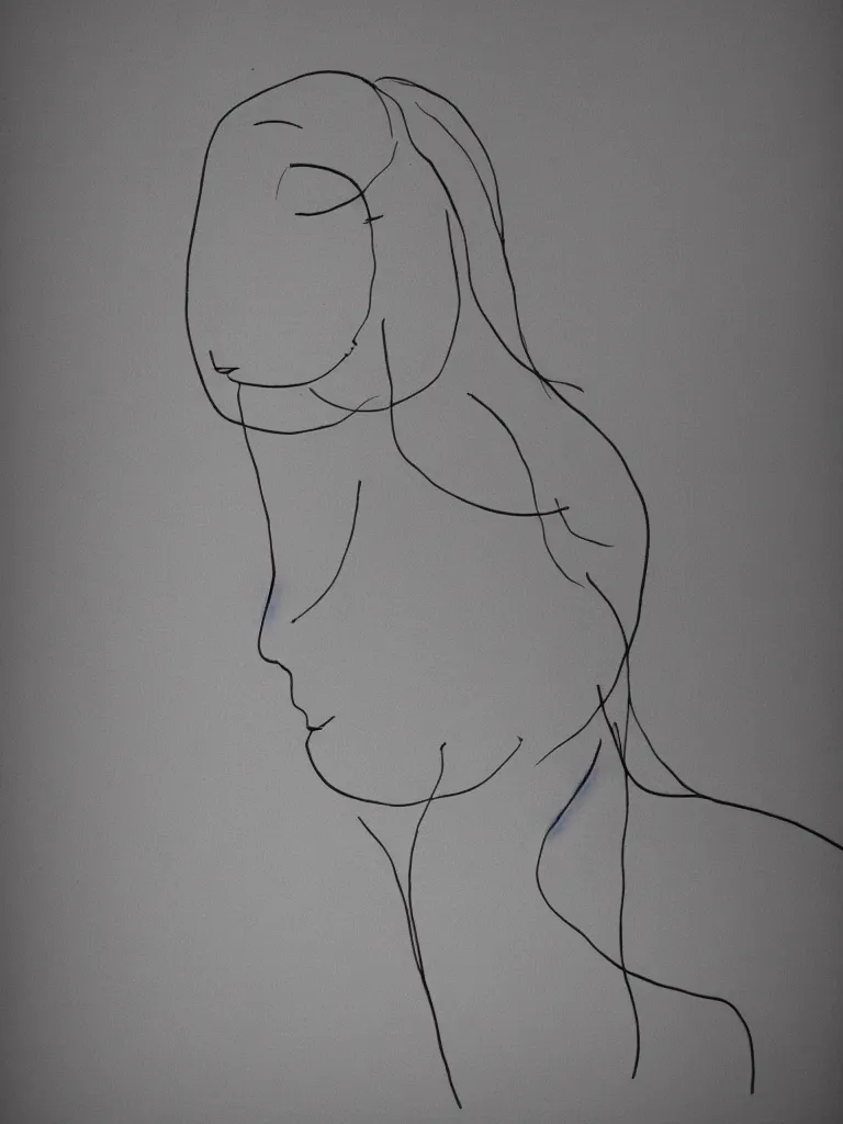 Image similar to single line portrait