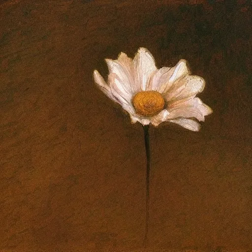 Image similar to The painting is a beautiful and haunting work of art of a series of images that capture the delicate beauty of a flower in the process of decaying. The colors are muted and the overall effect is one of great sadness. golden hour by Arthur Dove, by Jules Bastien-Lepage 3d render, vfx