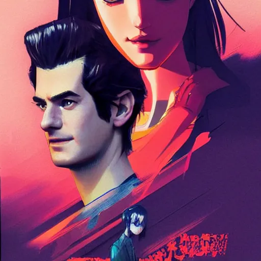 Image similar to andrew garfield portrait as manga girl, realistic shaded perfect face, fine details. anime. realistic shaded lighting poster by ilya kuvshinov katsuhiro otomo ghost - in - the - shell, magali villeneuve, artgerm, jeremy lipkin and michael garmash and rob rey