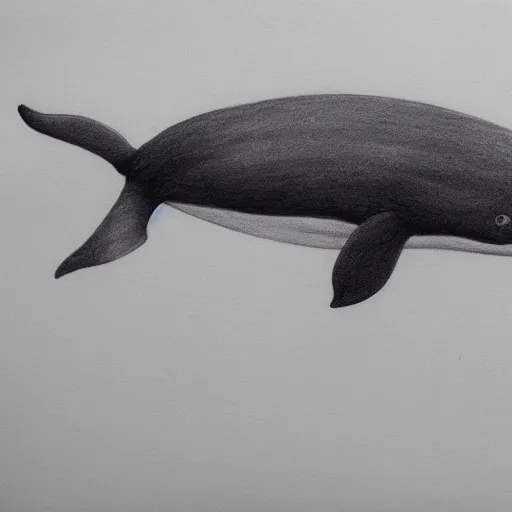 Image similar to a dark cloudy day, a whale swimming in the sky, pencil drawing, ultra realistic