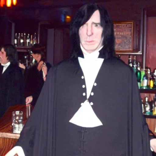 Prompt: Severus Snape dances in a bar