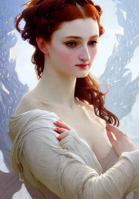 Image similar to sansa - furry, intricate, elegant, highly detailed, digital painting, artstation, concept art, smooth, sharp focus, illustration, art by artgerm and greg rutkowski and alphonse mucha and william - adolphe bouguereau