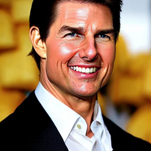 Prompt: tom cruise made out of cheese