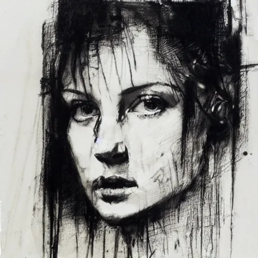 Image similar to Guy Denning, drawn by Guy Denning, Portrait of a woman