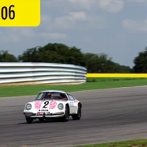 Prompt: a 1 9 6 0 porsche 7 1 8 rs 6 0 driving on a race track