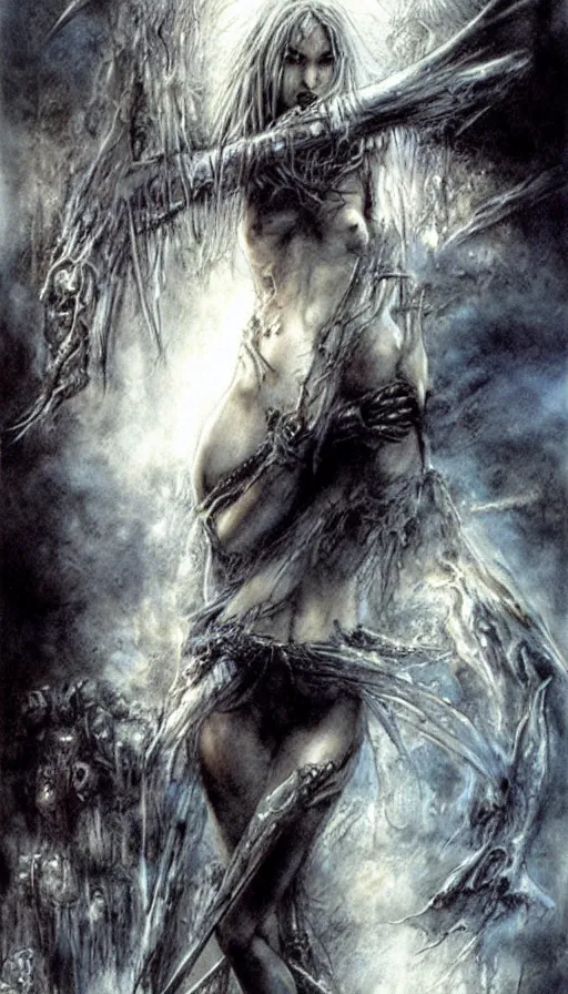 Image similar to rage, by luis royo,