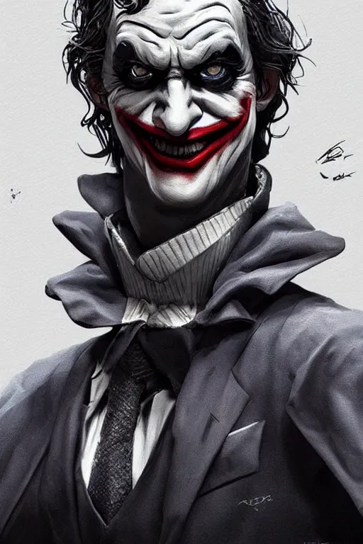 Prompt: Joker wearing vader's armor, full character, artstation, highly detailed, highly realistic