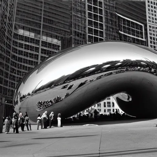 Prompt: award - winning photos of the chicago bean as a stringed bean, incredibly detailed, kodak film, 5 0 mm