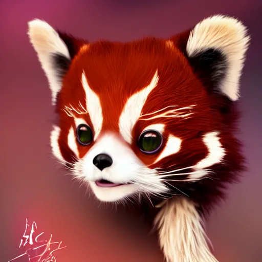 Image similar to portrait of an antrophomorph red panda girl, anime style, digital art, highly detailed, award winning, concept art, intricate, sharp focus, Trending on Artstation HQ, unreal engine 5, 4K UHD image