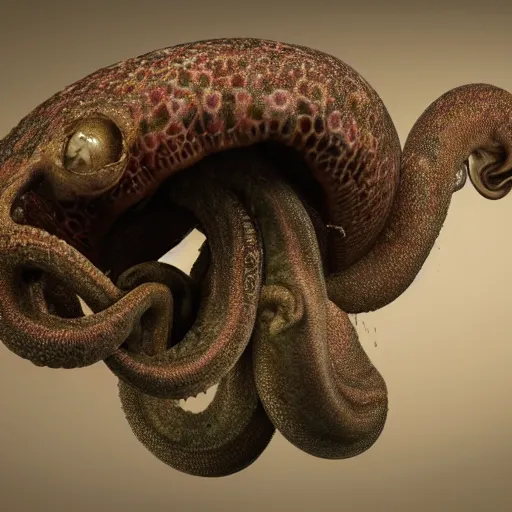 Image similar to hyperrealistic dslr film still of early cuyler squidbillies, cephalopod, stunning 8 k octane comprehensive 3 d render, inspired by istvan sandorfi & greg rutkowski & unreal engine, perfect symmetry, dim volumetric cinematic lighting, extremely hyper - detailed, extremely lifelike attributes & texture, intricate, masterpiece, artstation, stunning