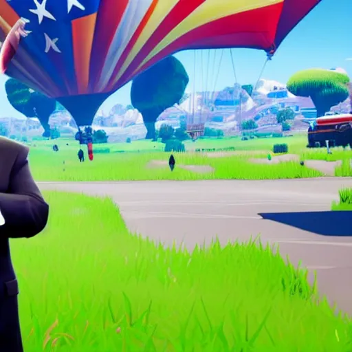 Image similar to donald trump in fortnite