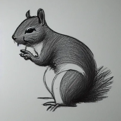 Image similar to milt kahl sketch of a squirrel