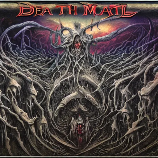 Image similar to death metal album cover by Dan Seagrave