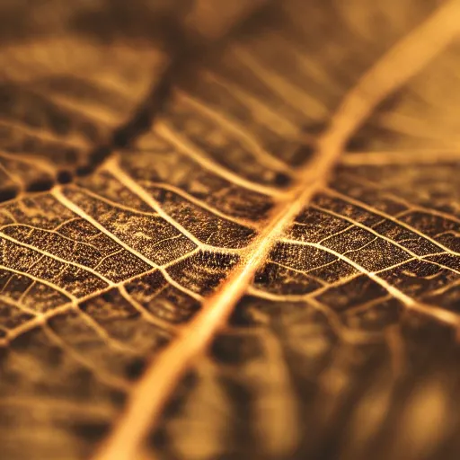 Prompt: cinematic macro photograph of a leaf