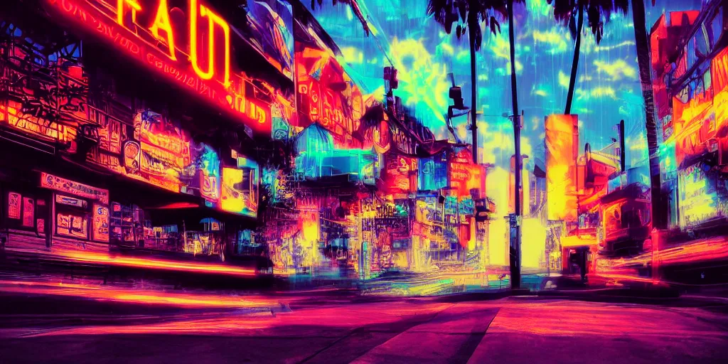 Image similar to dream of californication, cyberwave, neon, cinematic,