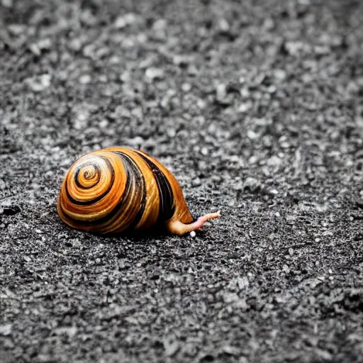 Image similar to professional dramatic photograph of a snail woman hybrid