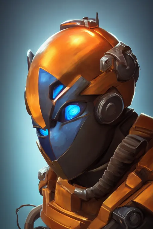 Image similar to epic mask helmet robot ninja portrait stylized as fornite style game design fanart by concept artist gervasio canda, behance hd by jesper ejsing, by rhads, makoto shinkai and lois van baarle, ilya kuvshinov, rossdraws global illumination radiating a glowing aura global illumination ray tracing hdr render in unreal engine 5