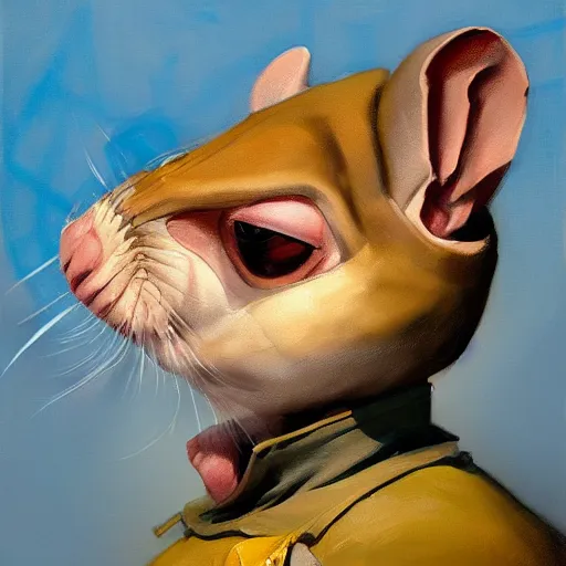 Image similar to greg manchess portrait painting of partially armored doormouse from alice in wonderland as overwatch character, medium shot, asymmetrical, profile picture, organic painting, sunny day, matte painting, bold shapes, hard edges, street art, trending on artstation, by huang guangjian, gil elvgren, ruan jia, randy vargas, greg rutkowski