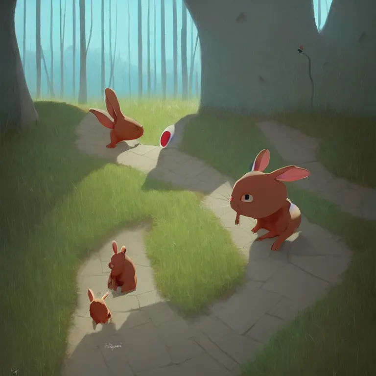 Prompt: Goro Fujita illustrating a rabbit entering the burrow, you can see all the passageways, painting by Goro Fujita, sharp focus, highly detailed, ArtStation